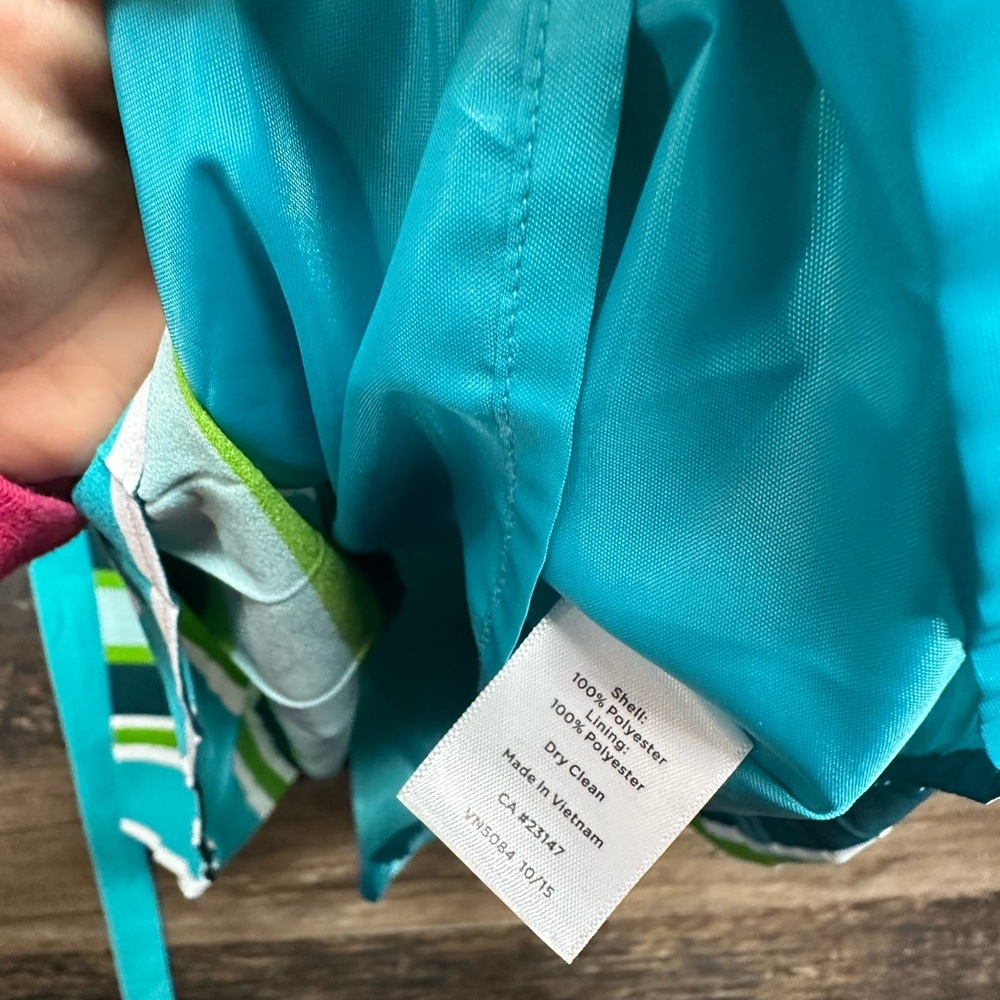 Talbots Blue and White Pleated A-Line Sundress - Picture 5 of 7